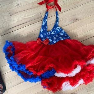 Red, White & Blue Dress with Tulle bottom